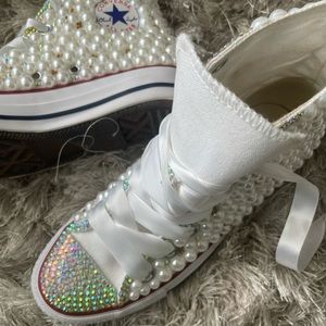 Custom Converse size 6 in women size 4 in men’s.